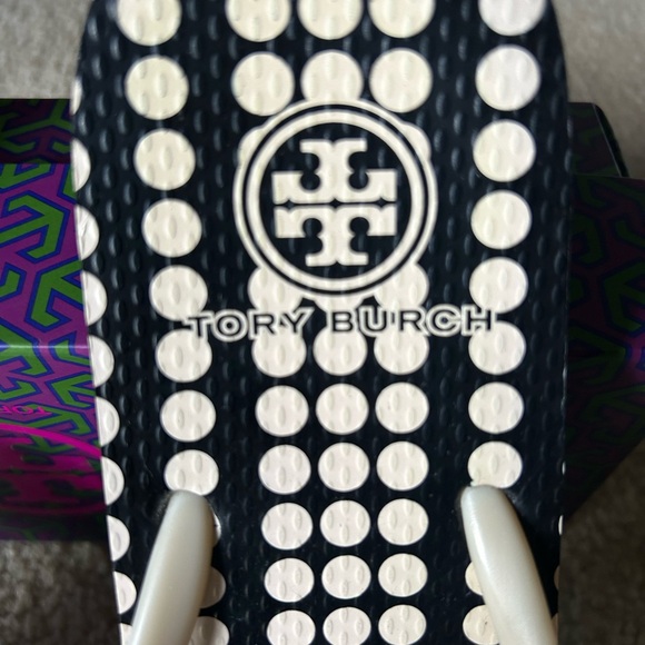 Tory Burch Black and White Polka Dot Sandals - Picture 4 of 12